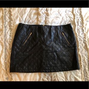 Faux Leather Mini Skirt